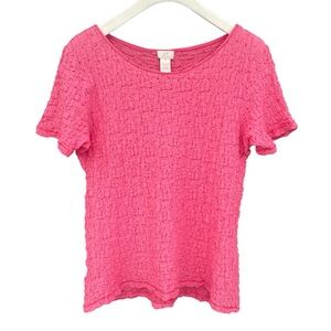 J. Jill Short Sleeve Stretch Coral Top - Size Medium